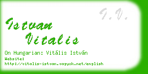 istvan vitalis business card